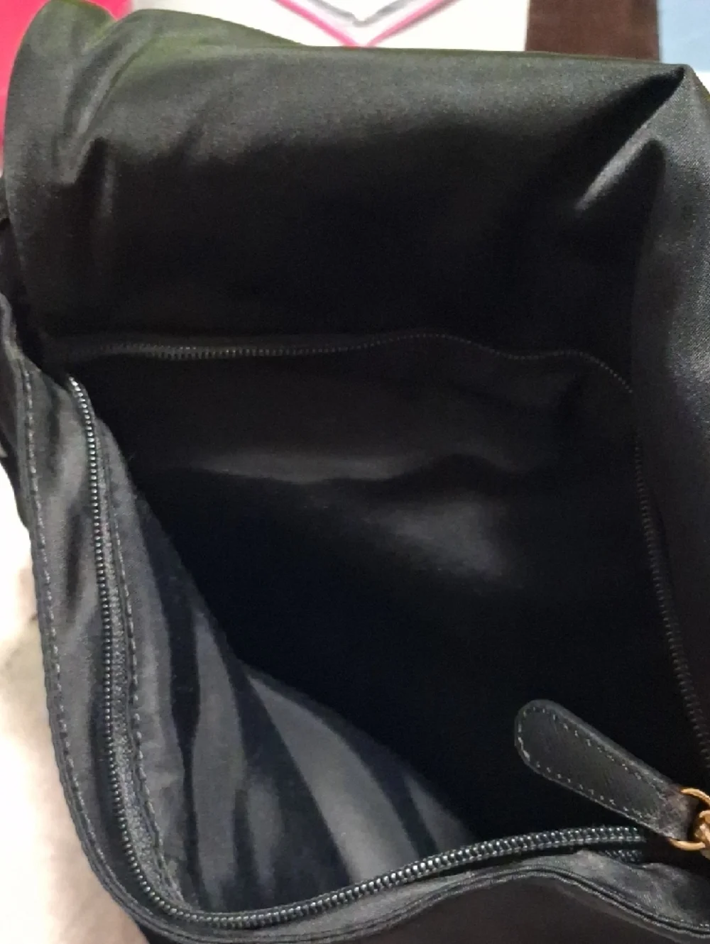 Michael Kors Black Nylon Messenger Bag with Gold Logo